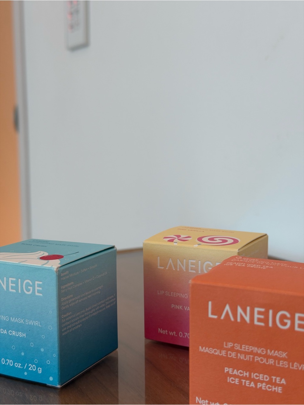 LANEIGE Lip Sleeping Masks Trio in Blue, Pink, Orange